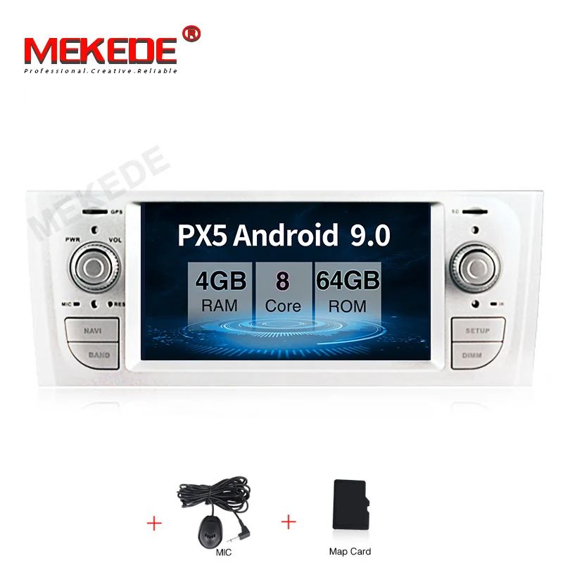 MEKEDE PX5 4+ 64G Android 9,0 автомобильный Радио gps навигация Мультимедиа Стерео для Fiat Grande Punto Linea 2006-2012 DVD wifi Bluetooth - Цвет: 64G CAR DVD