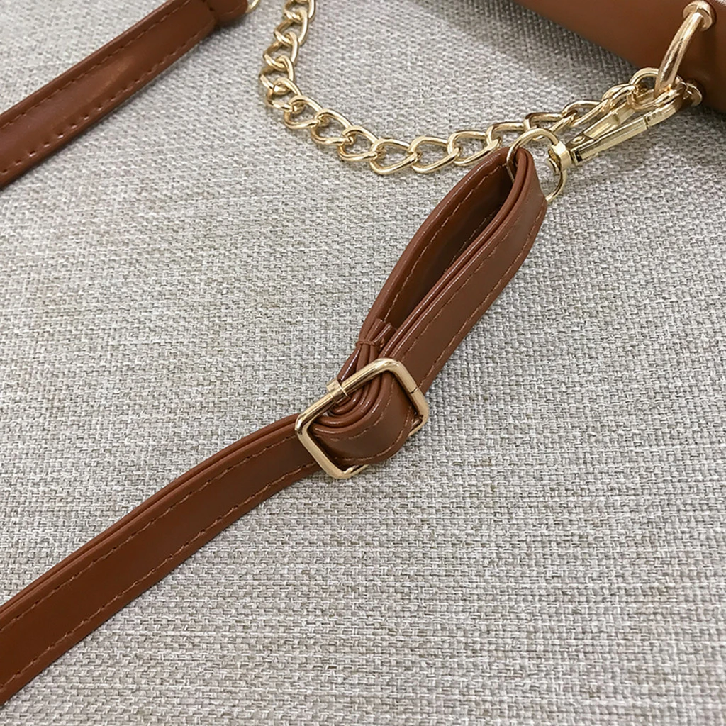 Simple Flap Shoulder Fashion Women Bag Leather Bags Girls Pure Color Mini Messenger Chest Cross Body Handbags Bolsa Feminina 820