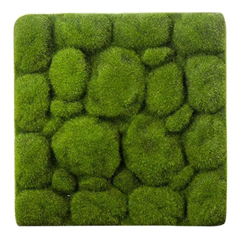 Grass Mat- Stone Shape Indoor Green Artificial Lawns Turf Carpets Fake Sod Moss for Home Hotel Wall Balcony Decor | Дом и сад