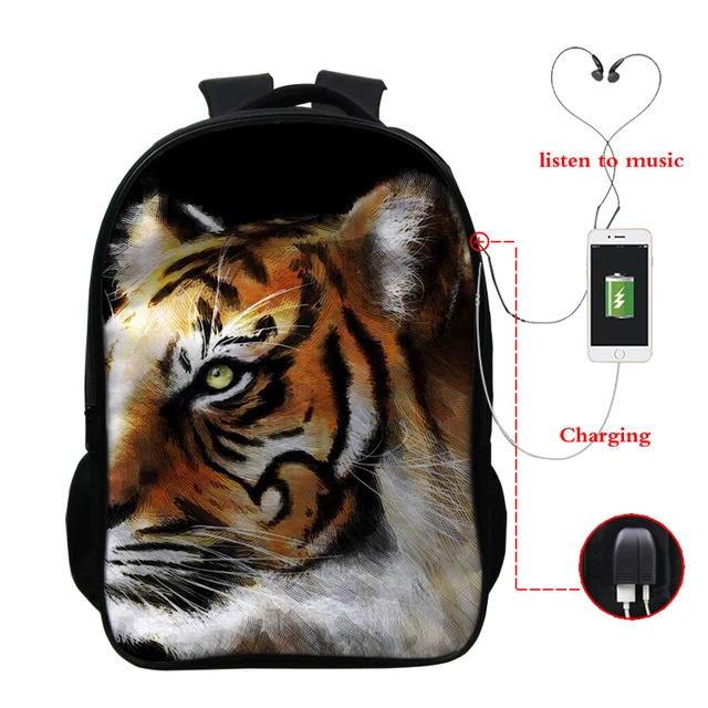 tiger bookbag