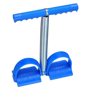 

Elastic Sit Up Pull Rope Spring Tension Rope Foot Pedal Abdominal Exerciser Equipment-Blue