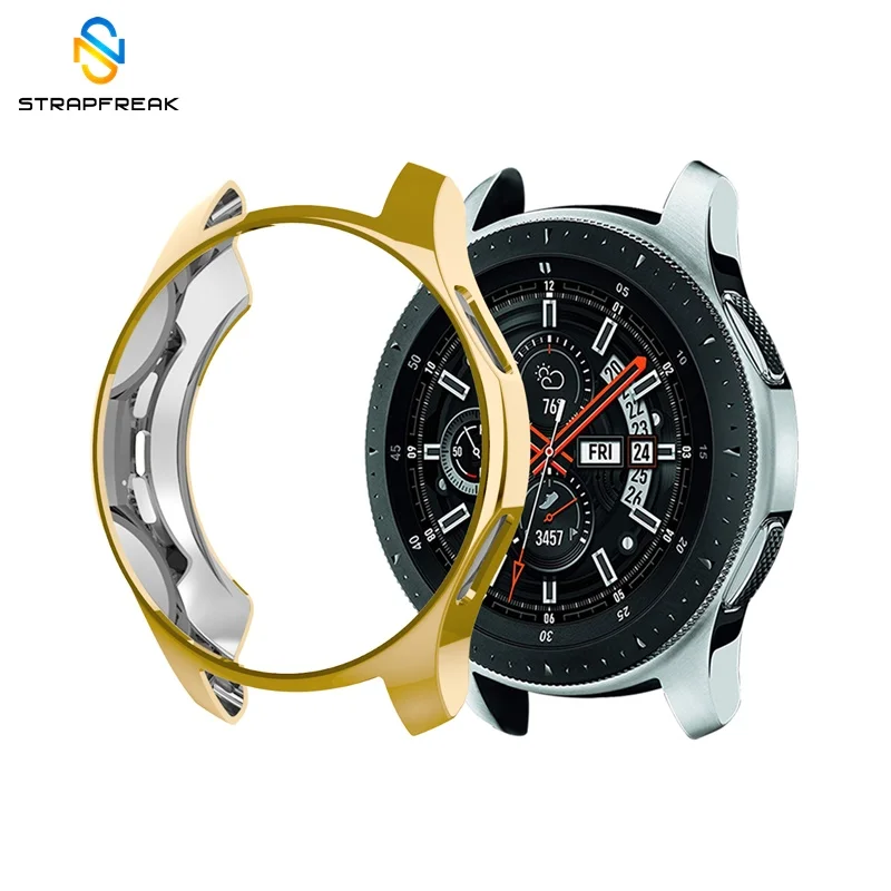 gold Защитный чехол для samsung Galaxy Watch, 42 мм, 46 мм, защитная крышка, мягкий Ультратонкий чехол из ТПУ, полная Защитная повязка для gear S3 - Цвет ремешка: gold