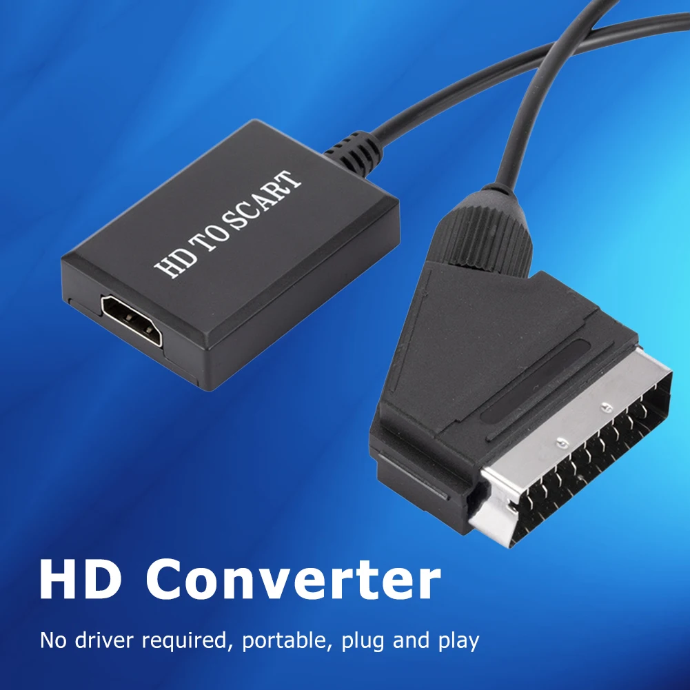 Портативный конвертер Scart на совместимый кабель профессиональный видео аудио