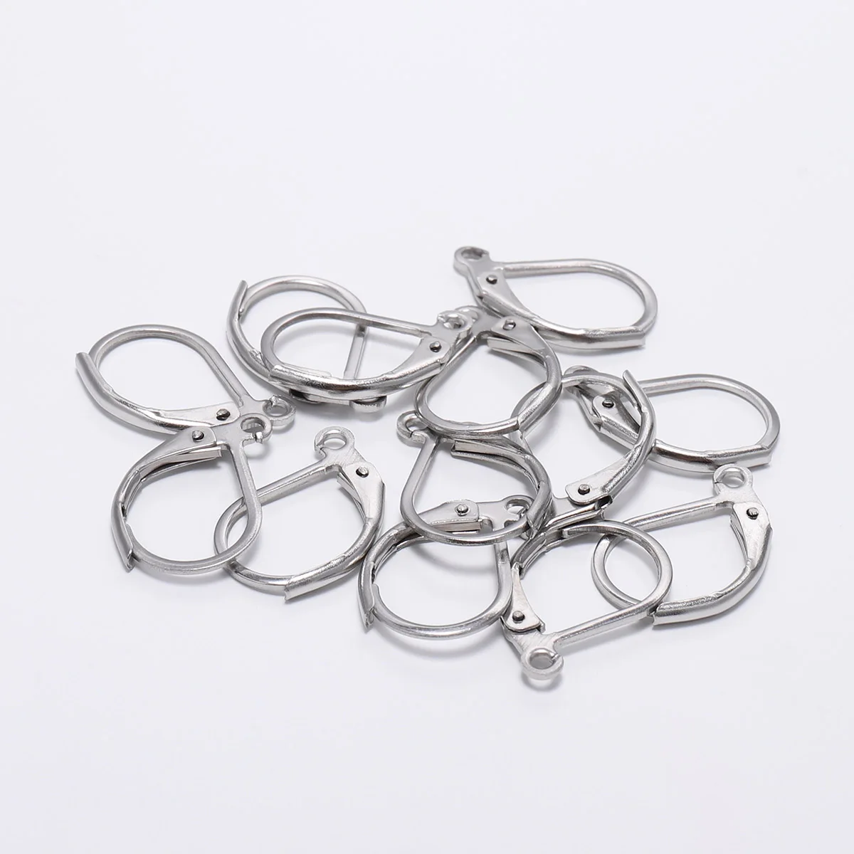 Stainless steel 20 шт./лот D Glyph Золото Нержавеющая сталь Французский рычаг DIY серьги крючки провода настройки база для серьги ювелирных изделий поставки - Цвет: Stainless steel