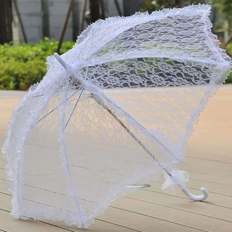 Простые свадебные принадлежности кружева полые невесты свадебное фото-зонт украшения реквизит для фотосессии