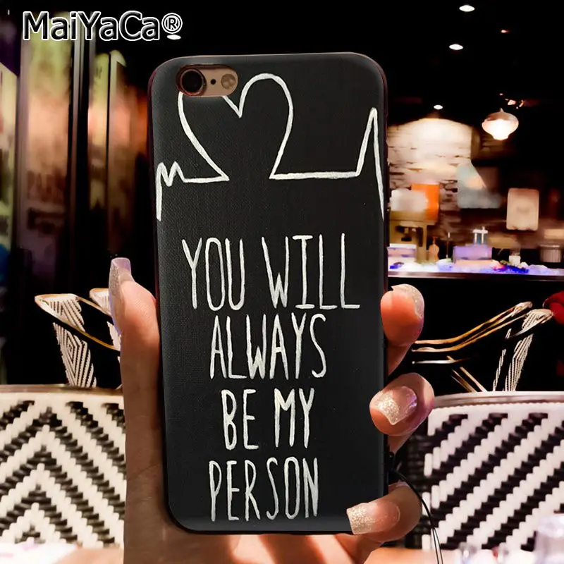 MaiYaCa ты мой человек серый Анатомия чехол для телефона для iphone 11 Pro 11Pro Max 8 7 6 6S Plus X XS MAX 5 5S SE XR