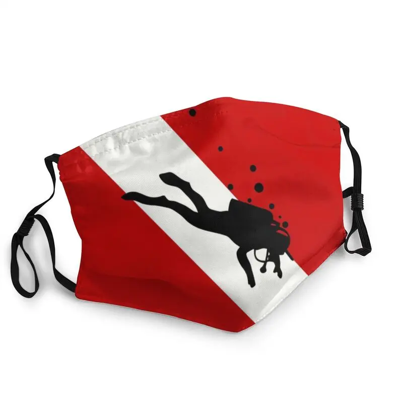 Scuba Dive Flag Bubble Breathable Mouth Face Mask Unisex Adult Diving Diver Dustproof Protection Cover Respirator Muffle | Аксессуары