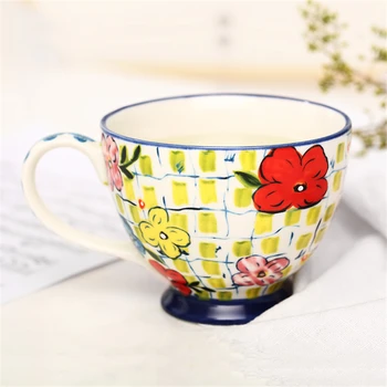 

American mug ceramic coffee cup couple cup creative hand painted office water cup tea cup ceramic cup