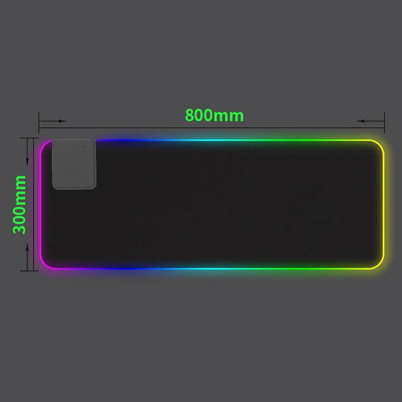10W Wireless Charger Extended Mouse Pad, Soft LED Gaming Keyboard Mat Wireless Charging Large Mousepad Non Slip Rubber Base