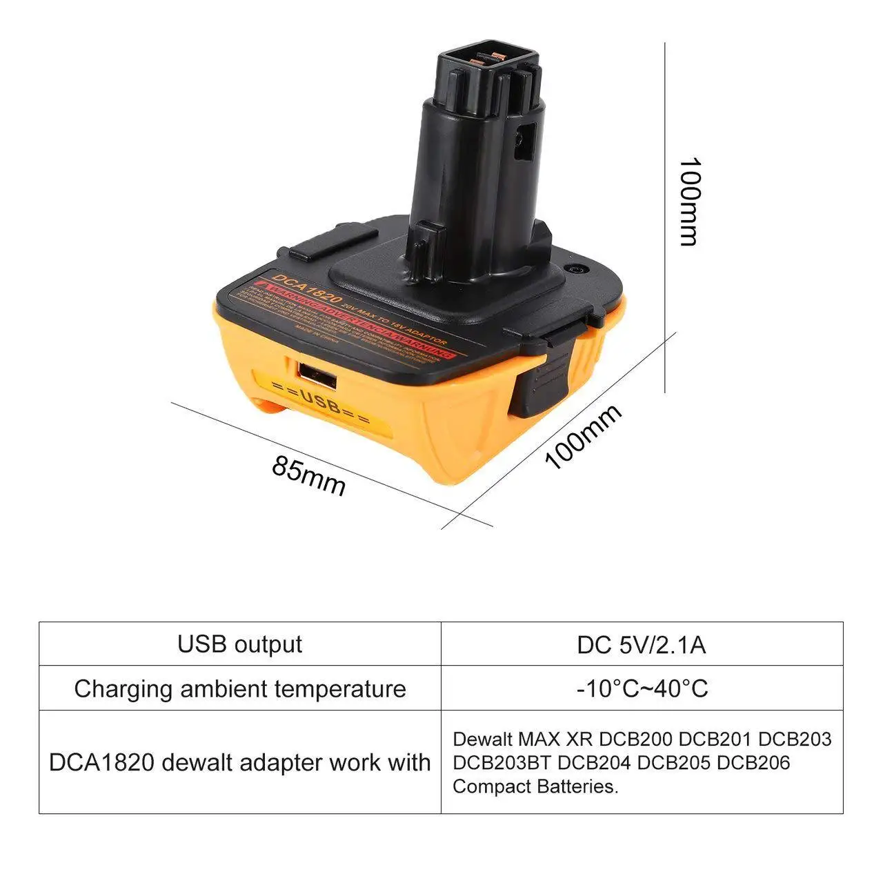 Адаптер DCA1820 20 в до 18 для преобразователя литий ионных батарей Dewalt|Аксессуары
