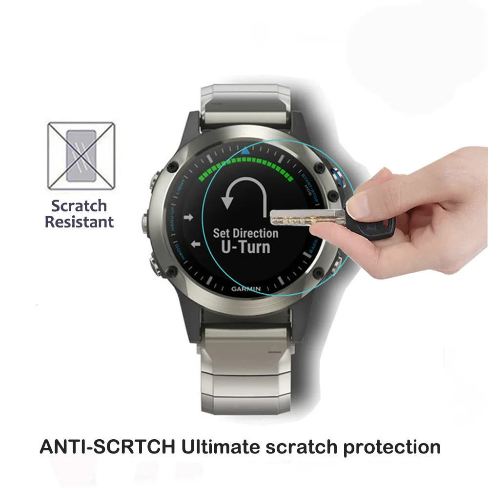 2pcs Tempered Glass Screen Protector For Garmin Fenix 6 6s 6x Pro Solar Sapphire Protective Screen Guards For fenix6 pro
