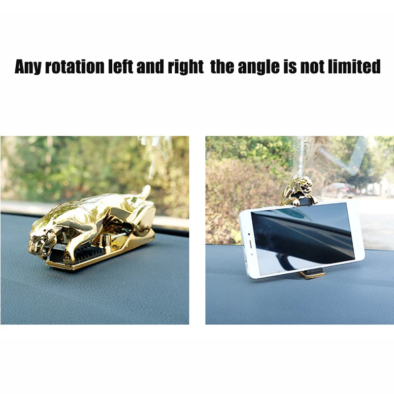 Car Leopard Shaped Phone Holder Clip Adjustable Car Dashboard Phone Navigation Clip Stand B99