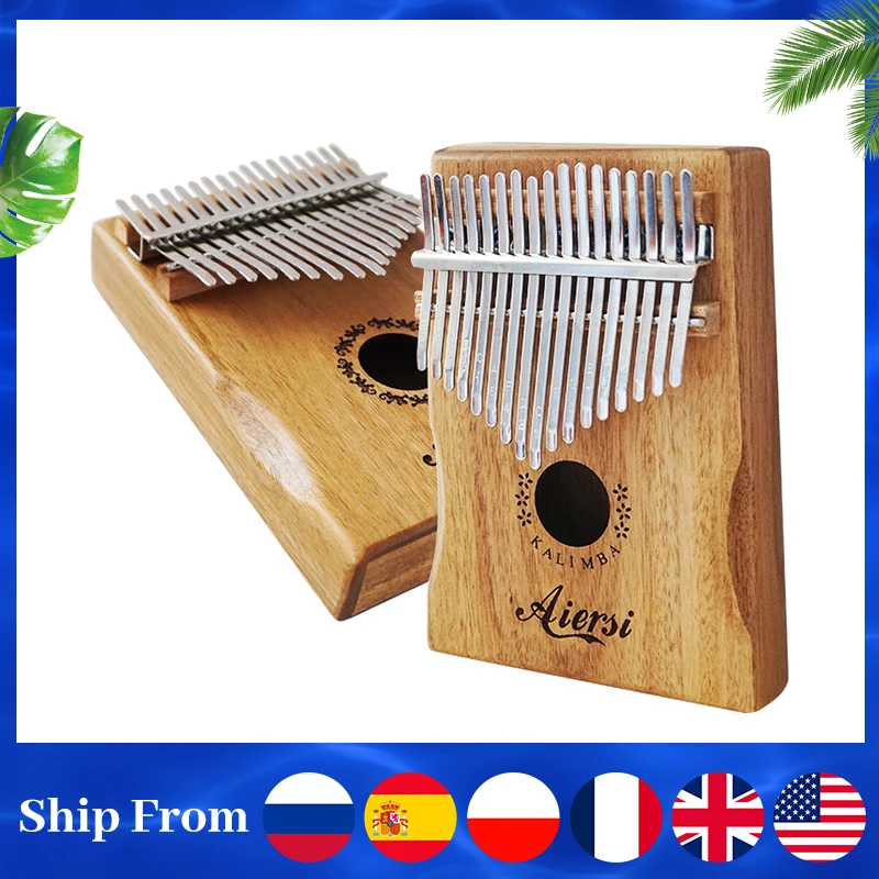 US $16.99 Full Set Aiersi Gecko17 key Kalimba Musical Instruments Keyboard Solid Koa Thumb Piano Calimba