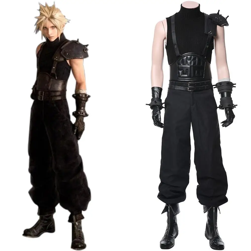 Final Fantasy Cloud Strife Cosplay Costume Halloween Carnival Costumes Shoes Boots Adults Men Women Custom Made | Тематическая
