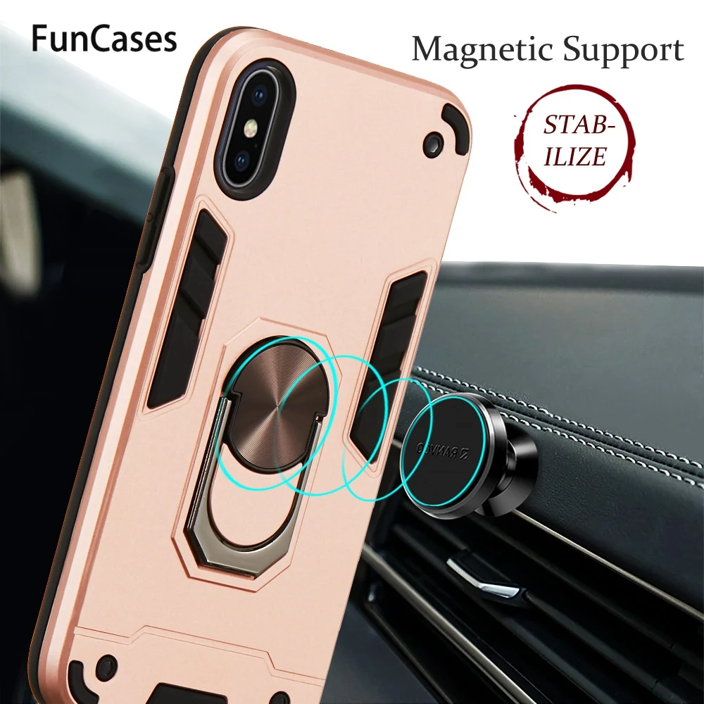 Магнитные чехлы держатели с кольцом на палец для телефонов iPhone X Apple telefoon XS S