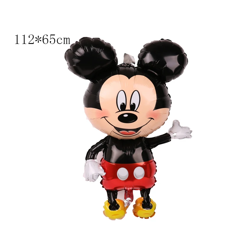 112cm Giant Mickey Minnie Mouse Balloon Cartoon Foil Birthday Party Balloon children Birthday Party Decorations kids Gift - Цвет: 1pc  mickey