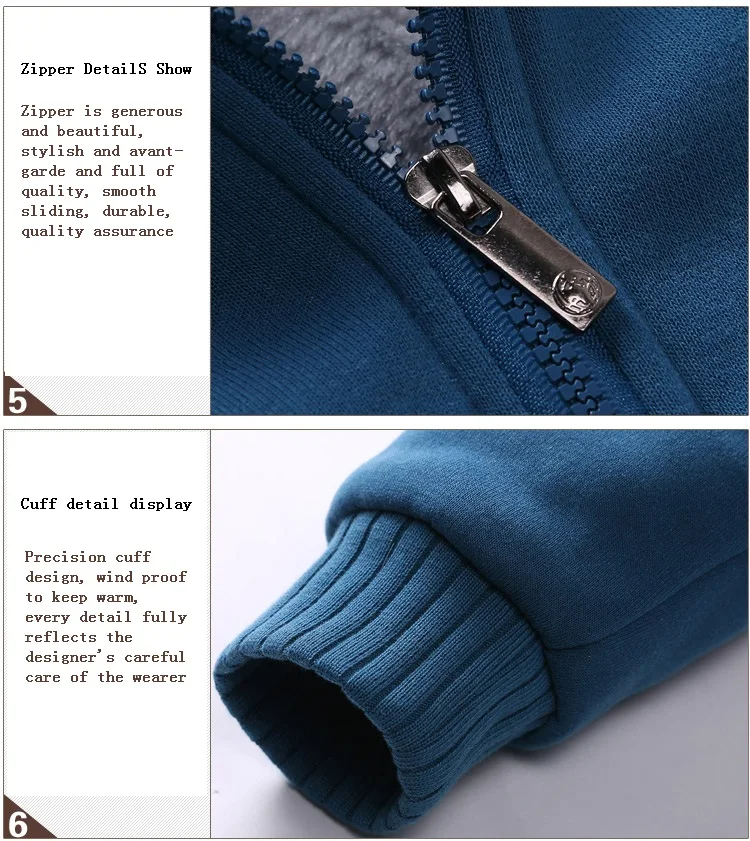 with free gift Winter casual men's hoodies sweatshirt tracksuit men hooded jackets coat warm plus size thick fleece Lining 9994