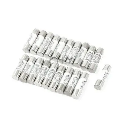 

20 Pcs 500V 4A 10 x 38mm Cylindrical Ceramic Tube Fuses Link RT14 RT18 RO15
