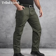Новые тактические брюки карго мужские военные спецназ армейские боевые брюки много карманов армейские активные водонепроницаемые камуфляжные брюки XXL