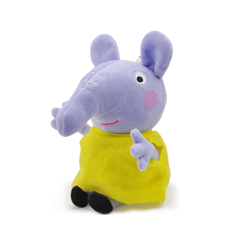 Peppa игрушки "Свинка", Свинка Пеппа, Семья друг 19 см мягкие плюшевые игрушки Семья партия игрушек со Свинкой Пеппой; ко дню рождения, подарки, украшения - Цвет: Friend B