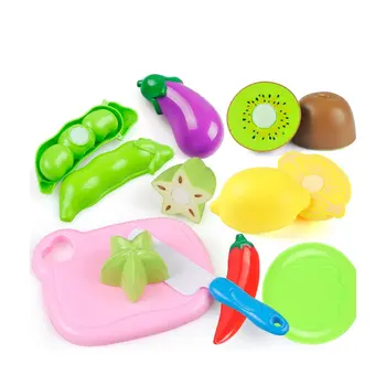 

9PCS/SET Kitchen Food Play Toy Cutting Fruit Vegetable Cutter Tool for Children Kids Great Gift Toy Educational Learning Toy