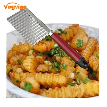 

Potato Wavy Edged Knife Stainless Steel Kitchen Gadget Vegetable Fruit Cutting Peeler Cooking Tools Kitchen Knives Accessories