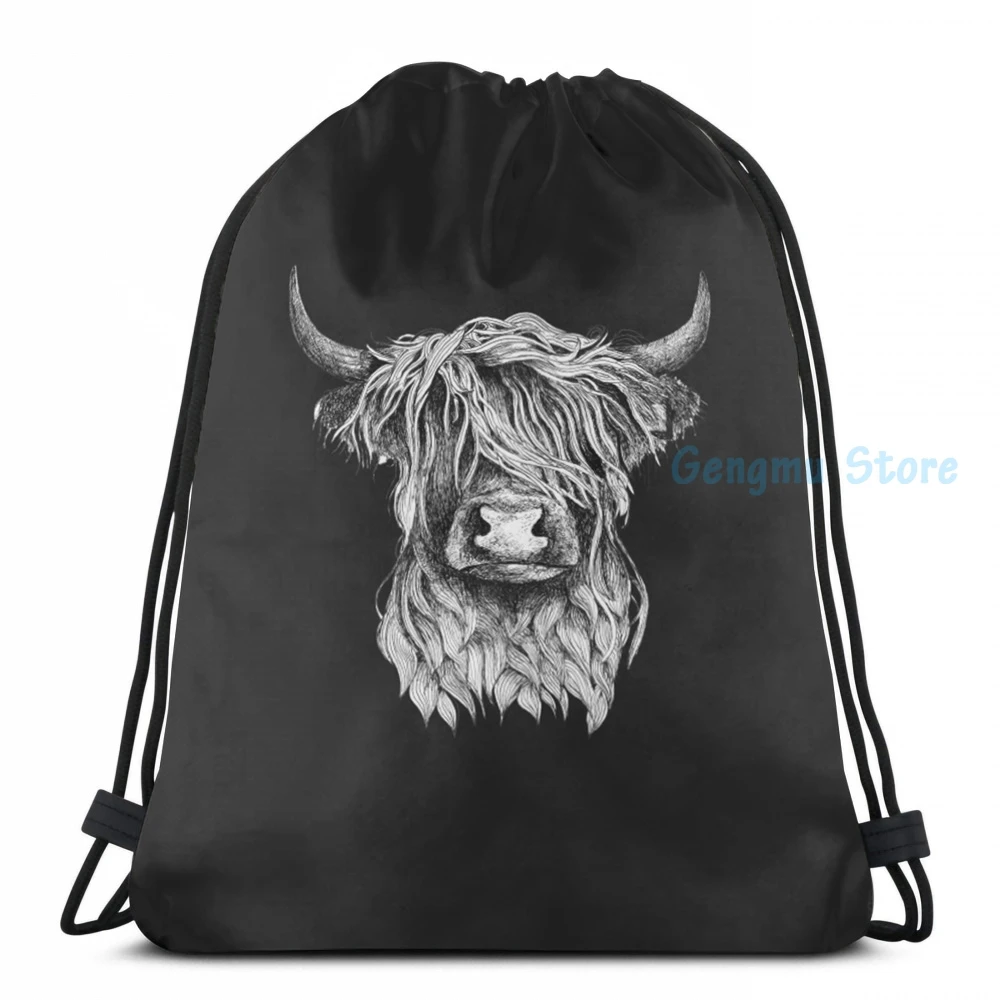 Funny Graphic Print Highland Cow Illustration Tattoo Style Usb Charge  Backpack Men School Bags Women Bag Travel Laptop Bag - Backpacks -  AliExpress