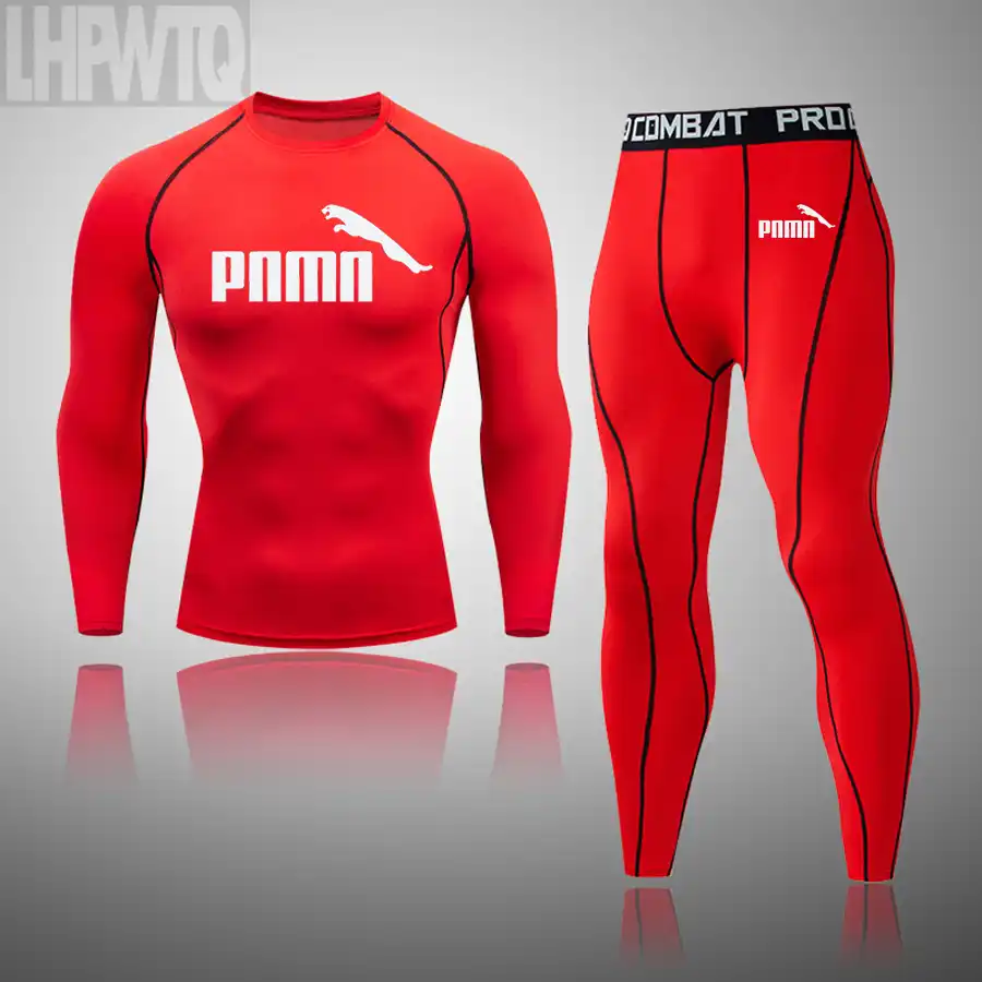 2ピース セット冬用下着男性圧縮スポーツスーツロングジョンズ服ランニングスポーツウエア運動ワークアウトタイツ ロングジョンズ Aliexpress