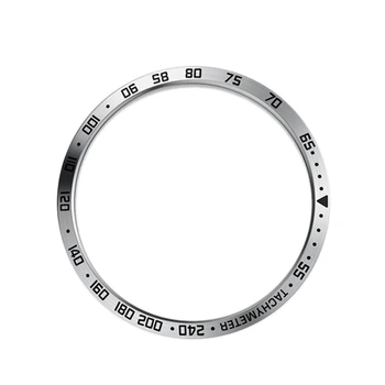 

for Samsung Galaxy Watch 42Mm Smart Watch Bezel Ring Adhesive Cover Anti Scratch Metal Protection Ring Silver