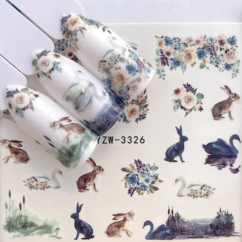 

1pc Nail Art Water Transfer Slider Sticker Wraps Snowflake Elk Santa Manicure Nails Designs Christmas Decals New Year Gift