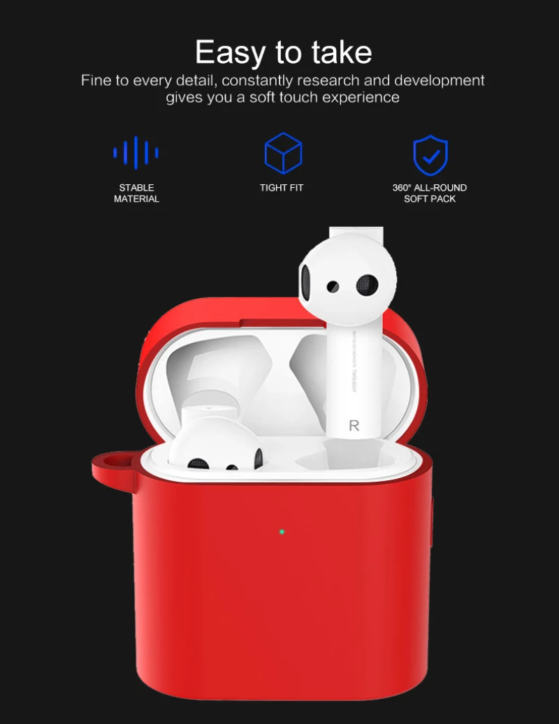 Силиконовый чехол для Xiaomi Airdots Pro 2 TWS, беспроводные Bluetooth наушники, защитный чехол для Air 2, коробка для наушников с пряжкой