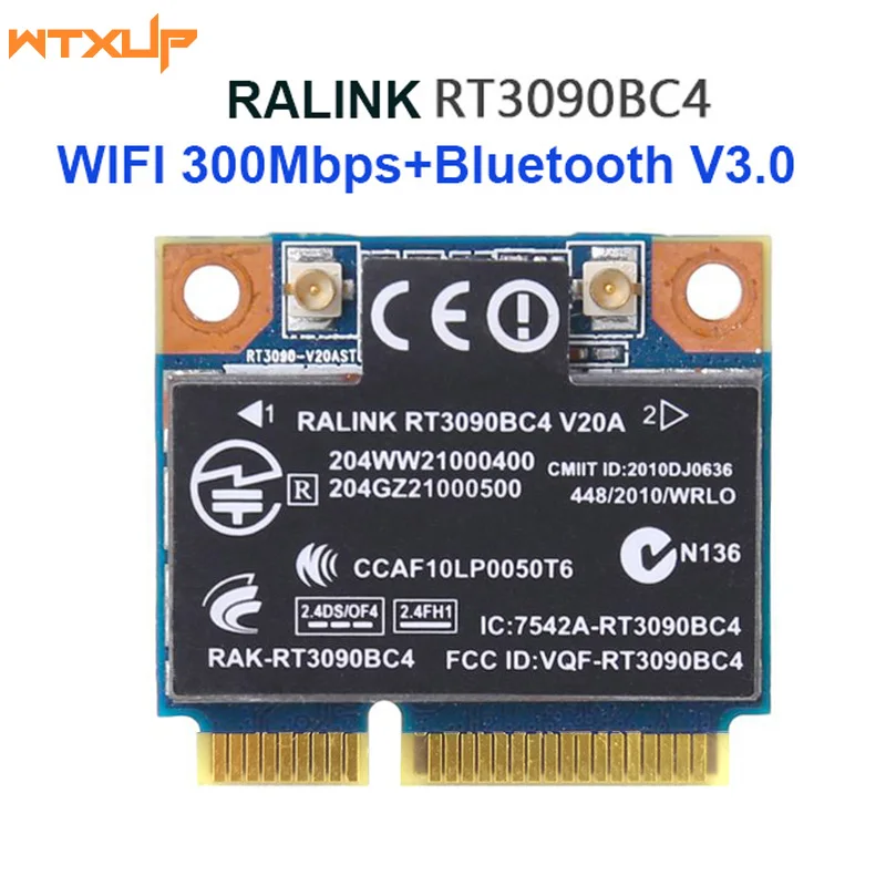 

Беспроводная Wi-Fi Карта Bluetooth 3,0 WLAN мини PCIexpress RT3090BC4 602992-001 RT3090 комбинированная карта + BT 3,0 Прямая поставка