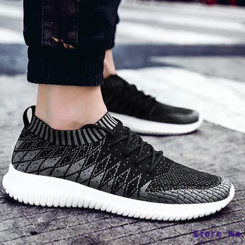 

Spring and summer men's casual daily shoes knitted breathable mesh tide men's shoes wear comfortable outdoor activities shoes