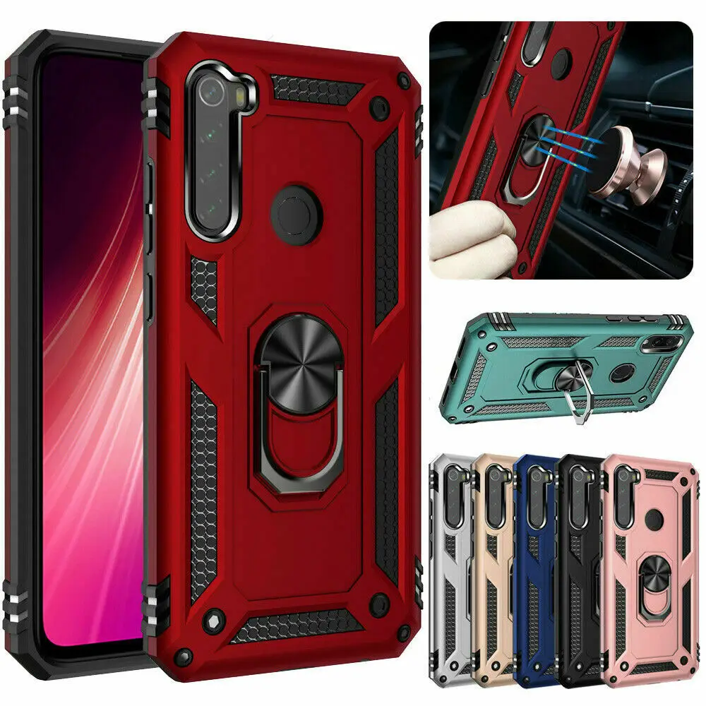 Роскошный бронированный чехол с магнитным металлическим кольцом для Xiaomi Redmi Note 7A