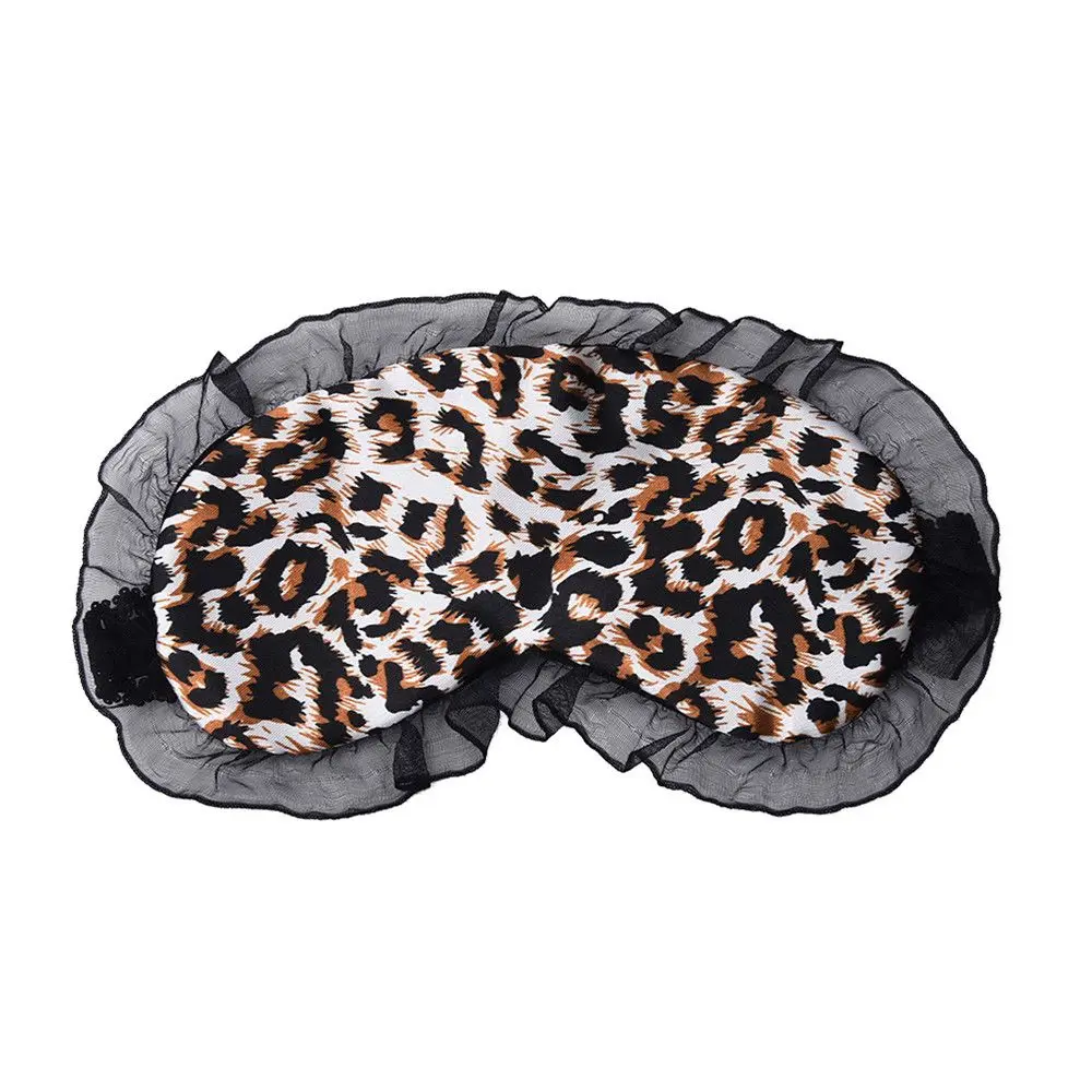 Leopard 1 шт., маска для сна, регулируемый кружевной чехол для сна, легкая повязка на глаза, для путешествий, для сна, маска для глаз, практичная, портативная - Цвет: Leopard