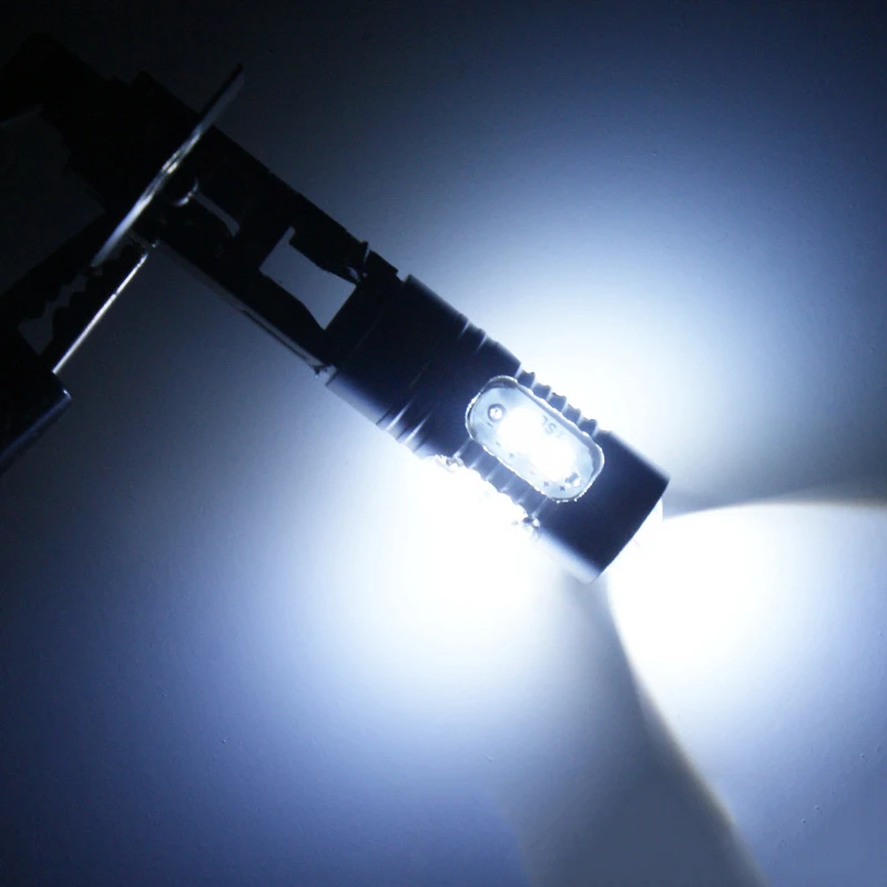 2PCS H1 LED 12V 10SMD 1800LM 8000K Ice Blue 6000K Super Bright Car Fog Lights Lamp Bulbs