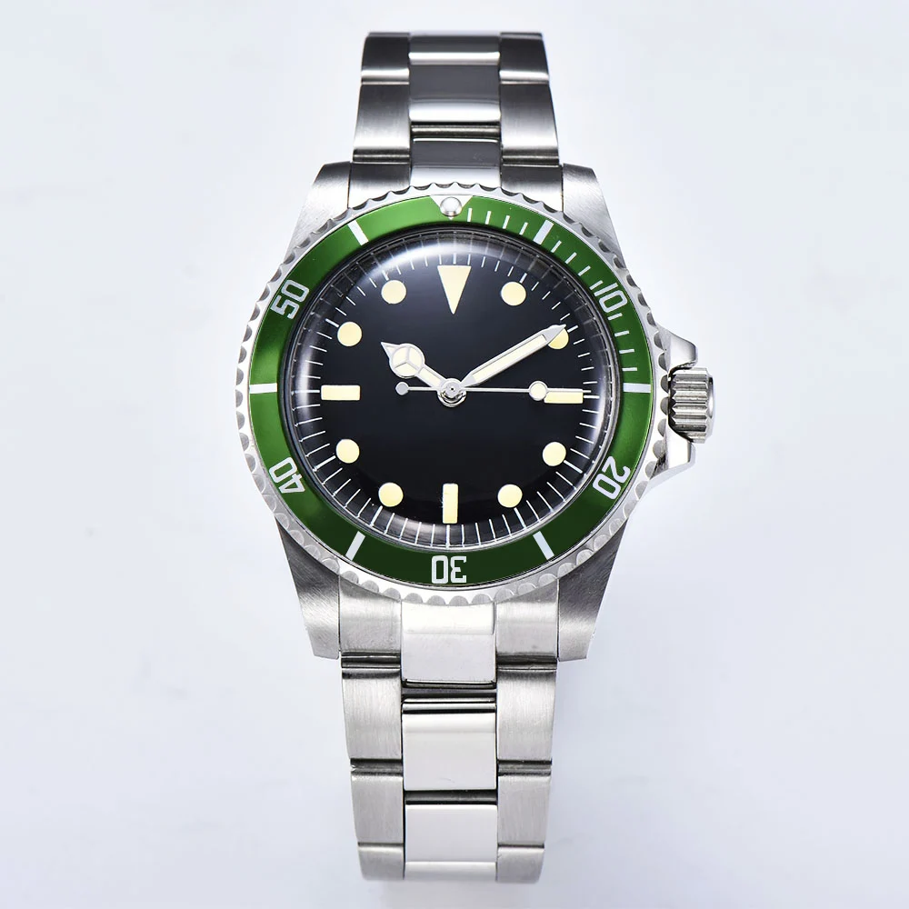 Автоматические механические часы светящиеся ручные мужские 40 мм стальной корпус