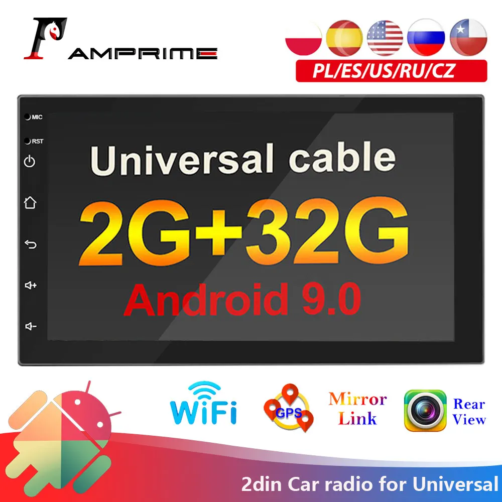 Автомагнитола AMPrime 2 Din на Android GPS 7 ''сенсорный экран MP5 плеер с Bluetooth Wi Fi FM радио приемником|Мультимедиаплеер