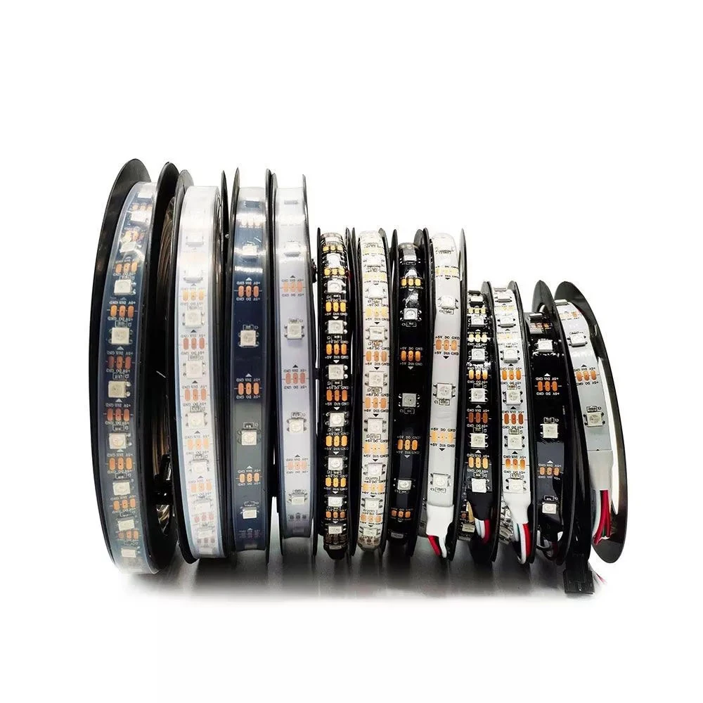 DC5V WS2812b Led Strip Smart RGB Individually Addressable Christmas Light 30/60/144Leds Black/White PCB Waterproof IP30/65/67 | Освещение