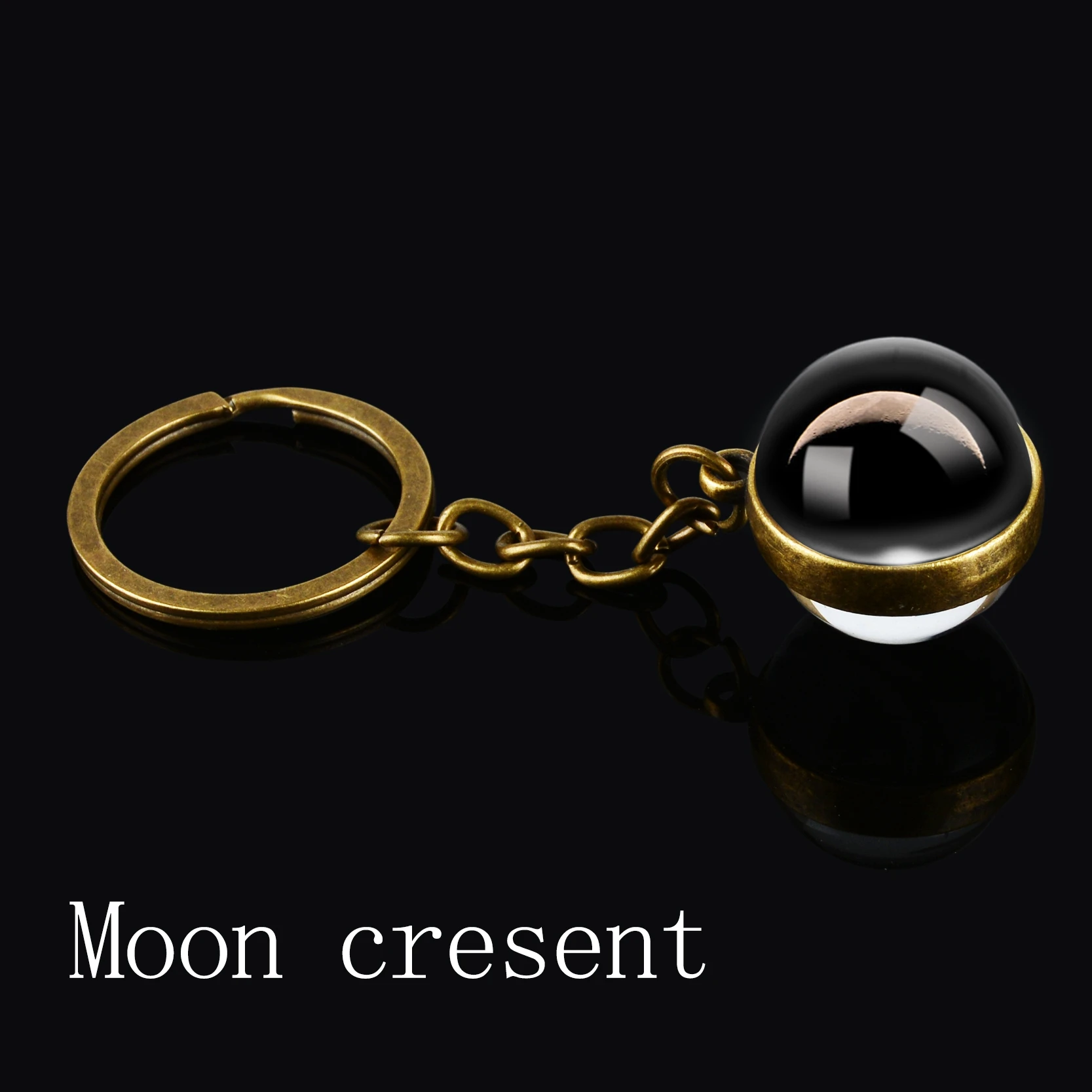 Style 11 Moon Phase брелок с изображением планеты туманности космические брелки галактика Вселенная Луна земля солнце Марс солнечная система двусторонний стеклянный шар - Цвет: Style 11
