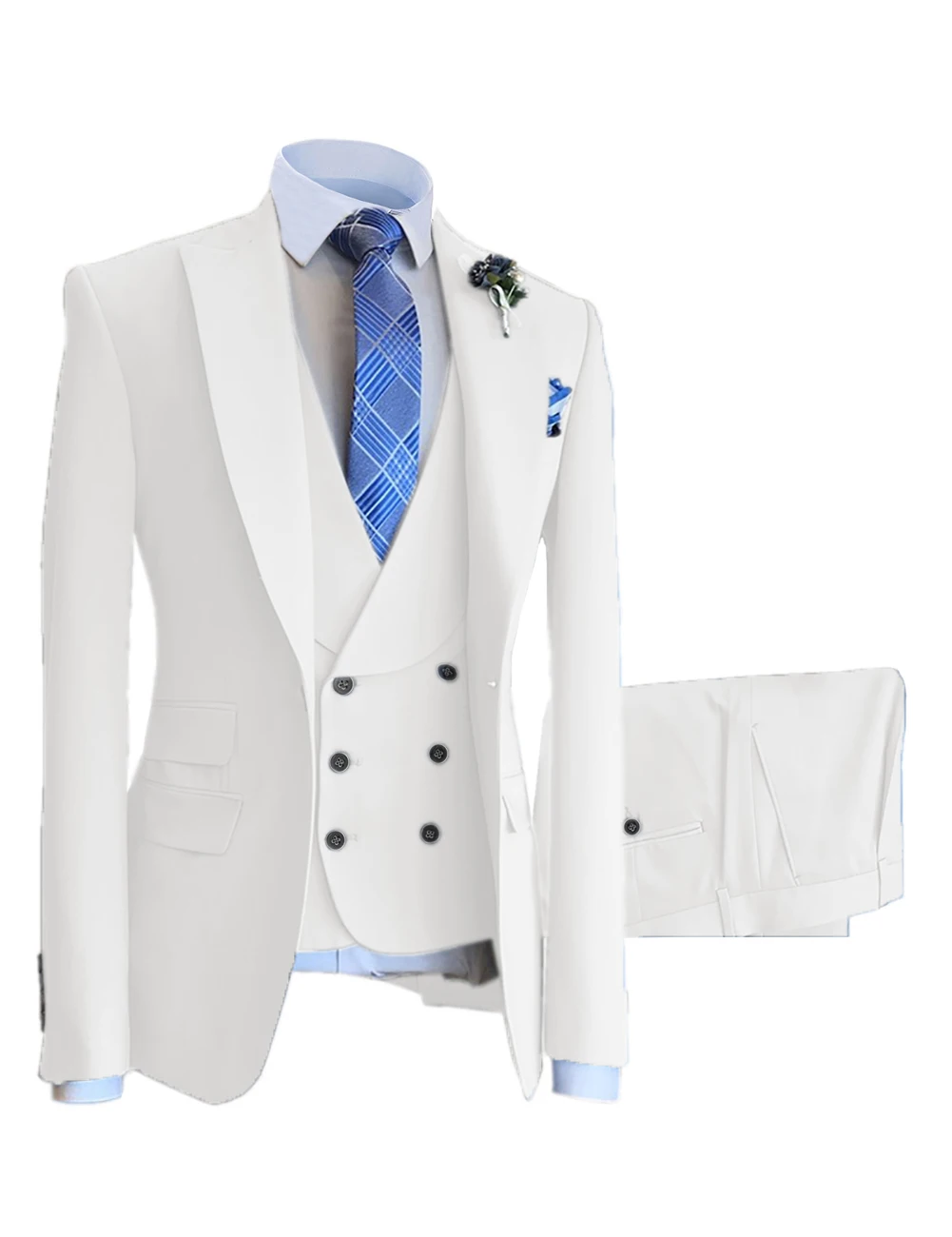 Mens White Three Piece Suit, Speciality : Comfortable, Attractive Designs,  Skin Friendly, Stylish at Best Price in Ludhiana