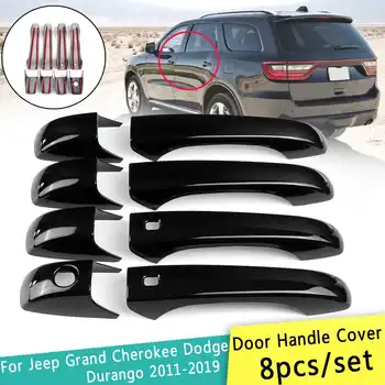 

Car Styling Accessories 8pcs/Set Car Exterior Door Handle Cover Gloss Black For Jeep Grand Cherokee for Dodge Durango 2011-2019