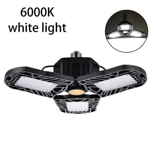 80w white sensor Led Garage Lamp UFO Deform Industrial Lamp E27/E26 Led High Bay Light 60/80W Workshop Parking Warehouse Lamp 85-265v - Цвет: 80w white sensor