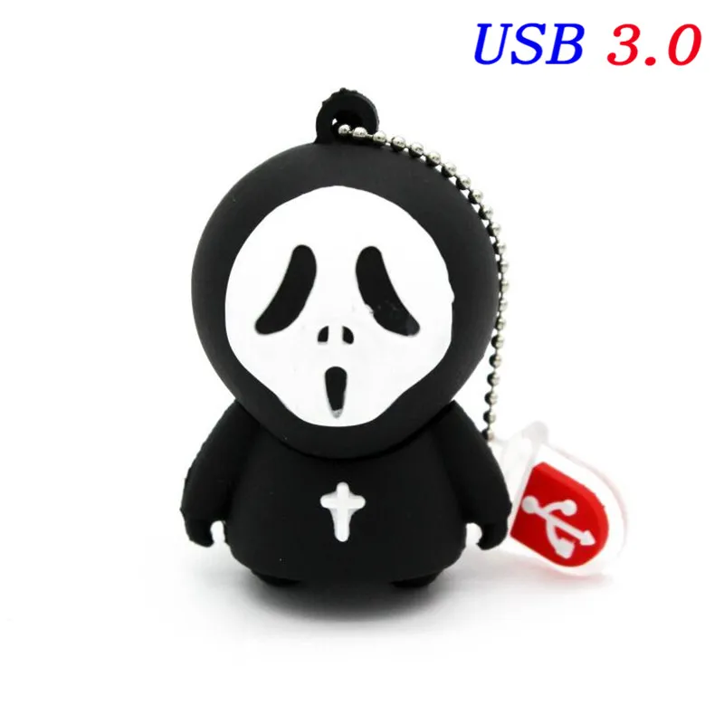 E Usb флеш-накопитель 32 ГБ 3,0, силиконовая ручка дьявола, 128 ГБ, 16 ГБ, 8 ГБ, 4 Гб, usb карта памяти, 64 ГБ, с Рождеством/Хэллоуином/подарком - Цвет: E