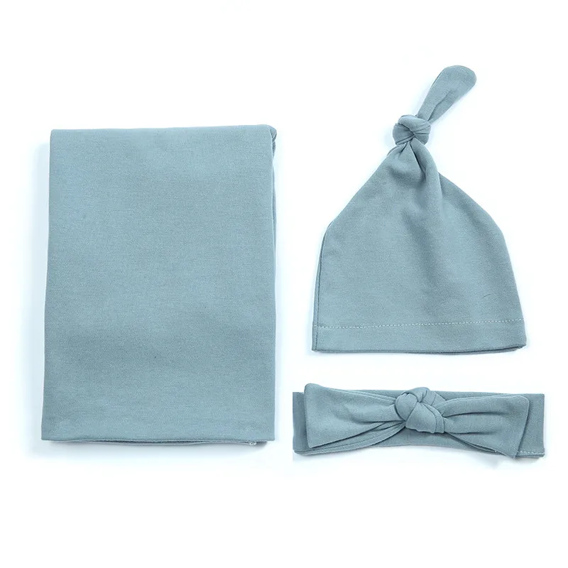 PUDCOCO для новорожденных девочек и мальчиков Пеленальное Одеяло спальный мешок + повязка на голову + шляпа комплект из 3 предметов