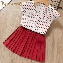 Bear Leader/Детские платья для девочек новое летнее праздничное платье для девочек Повседневное платье в горошек одежда для девочек комплекты одежды для детей возрастом от 3 до 7 лет