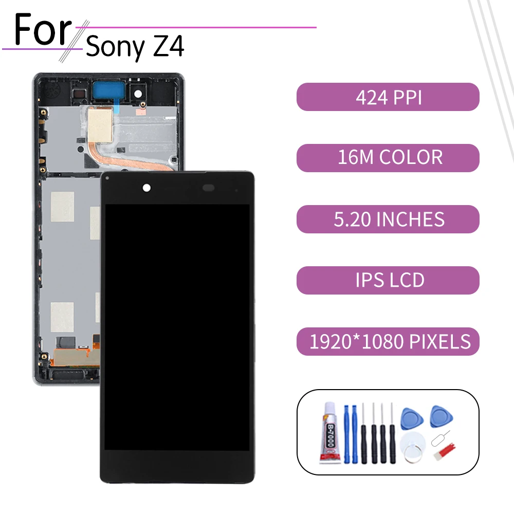 Оригинальный сенсорный ЖК-экран для SONY Xperia Z4 дигитайзер в сборе Sony дисплей с