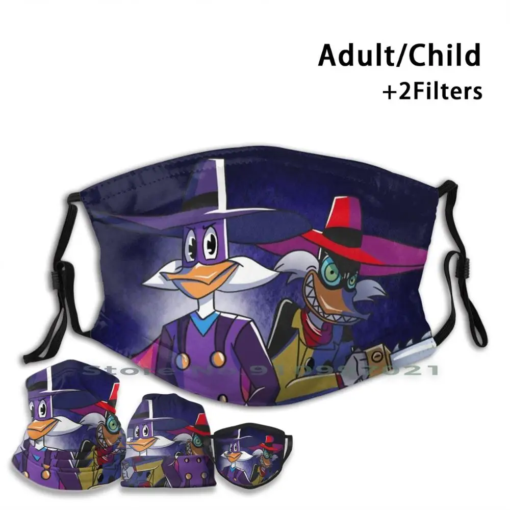 И многоразовая маска для лица Negaduck с фильтрами детей и взрослых Darkwing Dw 2017 Рейк