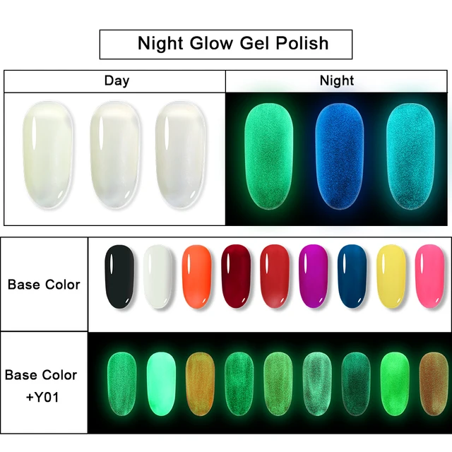 Elite99 10ml Glow In Dark Gel Lack Hybrid Nagellack Tränken Weg Von Leucht UV Gel Nagellack Semi Permanent emaille Nail art Gel