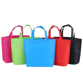 

60PCS / LOT Shopping Bag Nonwoven Environmental Bag Foldable Reusable Handbags Storage Bags